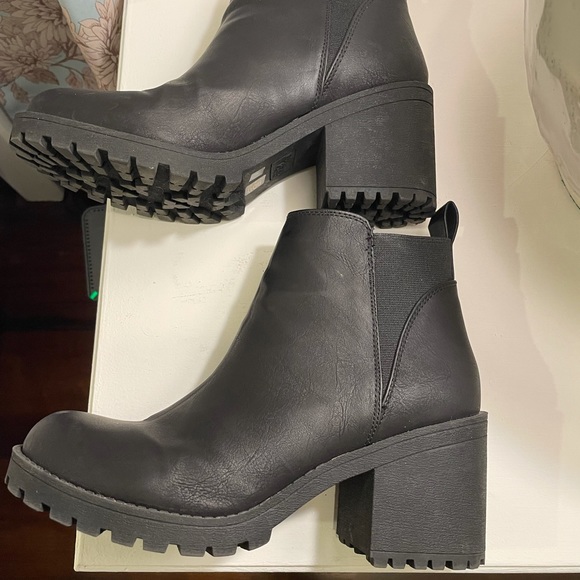 Bottes Dirty Laundry 'Groovy' En Cuir Noir - Talon 8 Cm - Taille 7 - Neuf Avec étiquettes